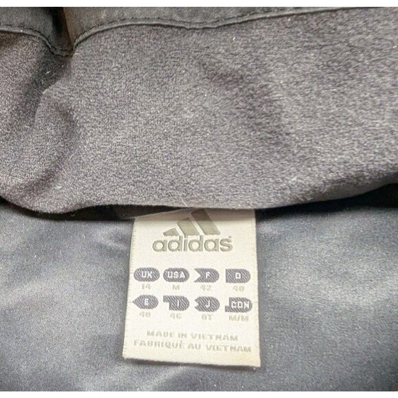 Adidas Long Down Padding 85 Black Puffer Jacket Size Medium - Picture 9 of 10